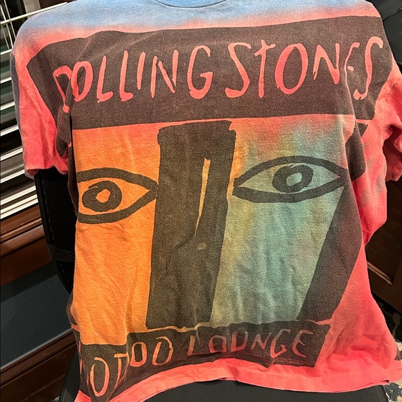 the Rolling Stones XL Short Sleeve Vintage Band Tee - Orange and Blue - Picture 1 of 9